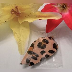 New! Never worn & never opened! Leopard earrings!